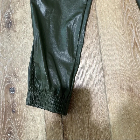 Sans Souci Women’s Dark Green Tapered Ankle Jogger Pants with Ties Size M NWT - Picture 4 of 8